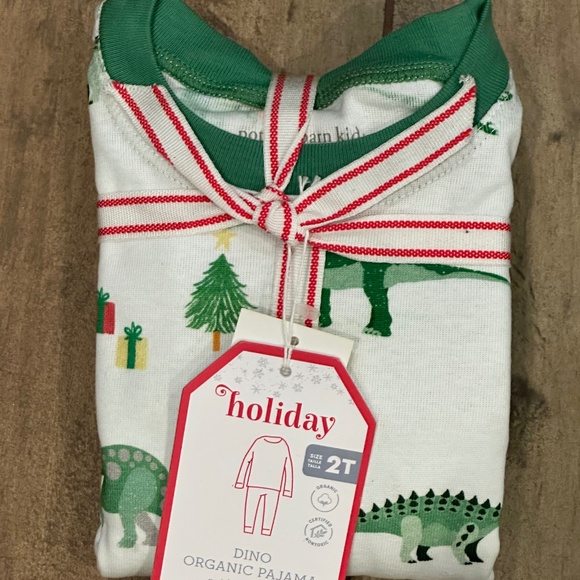 Christmas Dino Organic Cotton Pajama Set - PBK - Picture 7 of 9